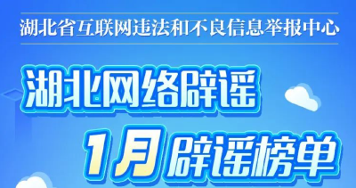 速看！湖北1月辟谣榜单出炉！你被套路过几条？