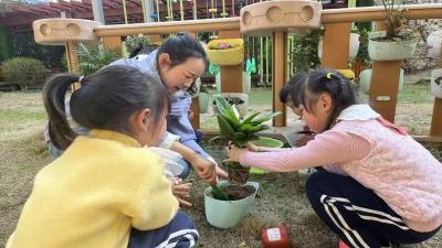 不负春光 绿色“童”行——县幼儿园开展“植树节”主题活动