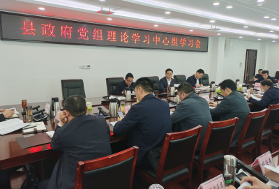 县政府党组开展理论中心组集中学习