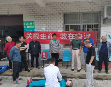 中坝乡卫生院开展心肺复苏周宣教活动