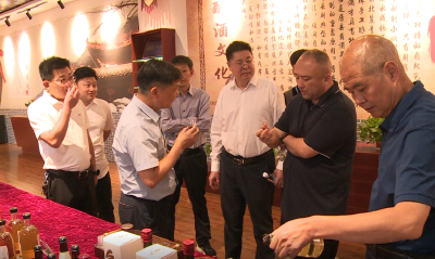 江南大学教授毛健带领研究团队来我县考察黄酒产业