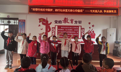 今天我入队，争当好队员——万峪小学开展少先队建队日活动