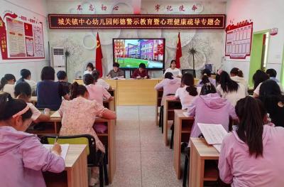 城关镇中心幼儿园开展师德师风暨心理健康教育专题会