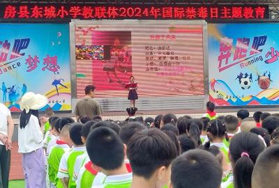 房县东城小学教联体：开展国际禁毒日宣传教育活动