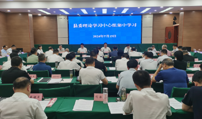 县委理论学习中心组开展集体学习