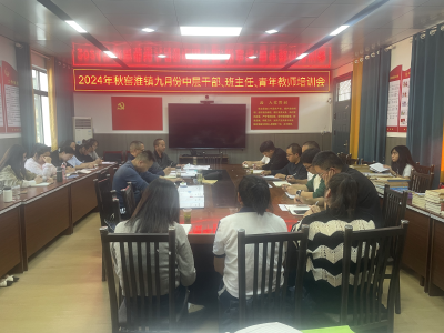 提升管理能力，落实发展目标——窑淮镇中心学校开展中层干部、班主任、青年教师培训