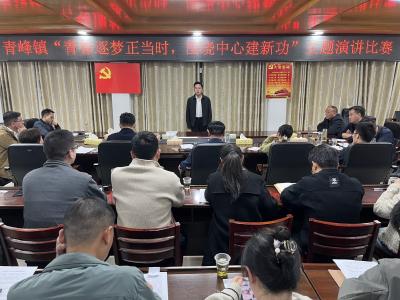 青峰镇：开展“青春逐梦正当时 围绕中心建新功”主题演讲比赛