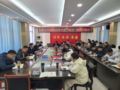 野人谷镇：召开传达学习贯彻县“两会”精神专题会议