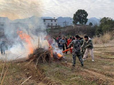 尹吉甫镇：开展森林防火演练 筑牢安全防线