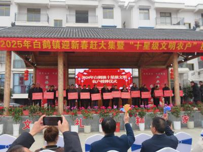 让乡村文明蔚然成风 白鹤镇为“十星级文明农户”授牌