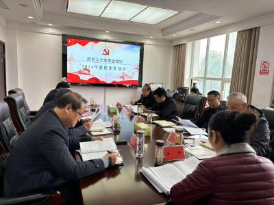 县人大常委会党组召开2024年度民主生活会