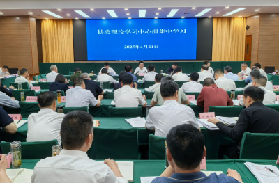 县委理论学习中心组开展集体学习