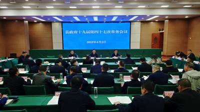 杨丹华主持召开县政府常务会议