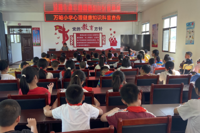 万峪河乡中心小学开展心理健康教育月活动