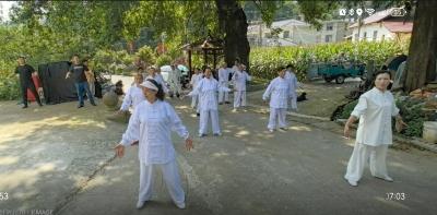 长寿村里练太极 乡村振兴添活力
