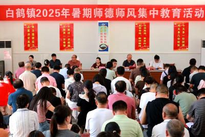 白鹤镇：以师德培训为基  筑牢育人初心