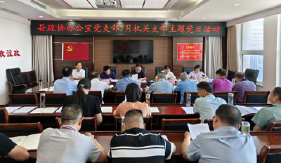县政协召开7月支部主题党日活动