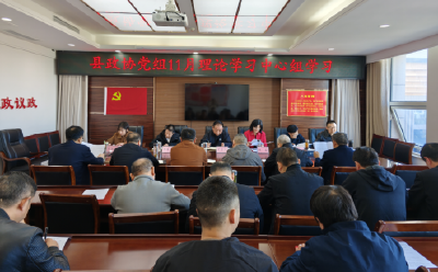 县政协召开理论学习中心组学习暨机关支部主题党日活动