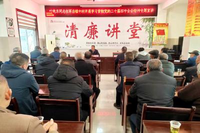 叶艳东到军店镇宣讲党的二十届四中全会精神并开展“四百”活动