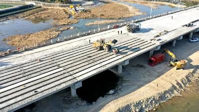 房县北门河桥改造项目预计月底竣工通车
