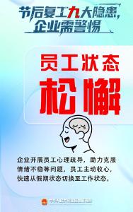 必看！节后复工复产安全提示