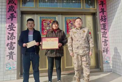 门古寺镇：喜报登门传荣光 拥军优属暖民心