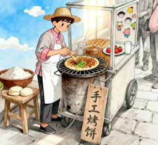 【书香房陵】房县烤饼子 烤出烟火气