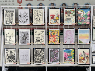 翰墨润童心 丹青绘韶华——七河中学教联体举办校园书画作品展