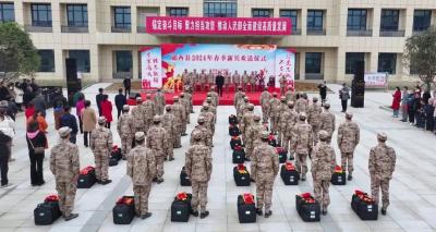 我县2024年春季新兵奔赴军营