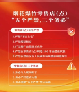 烟花爆竹零售店（点）“五个严禁 三个务必”
