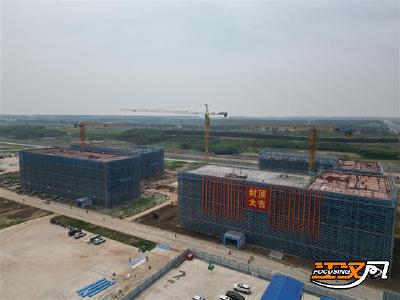 荆州理工职业学院整体搬迁项目两栋宿舍楼封顶