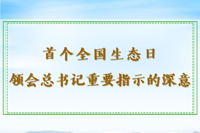 第一观察｜首个全国生态日，领会总书记重要指示的深意