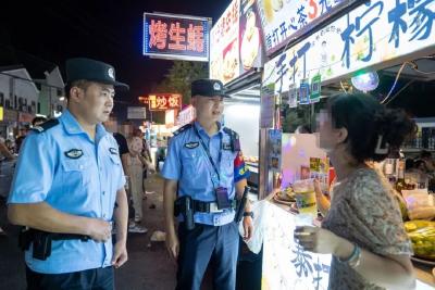 荆州公安机关开展第二次夏夜治安巡查宣防集中统一行动进行时