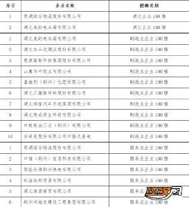 荆州16家企业上榜湖北三项100强！