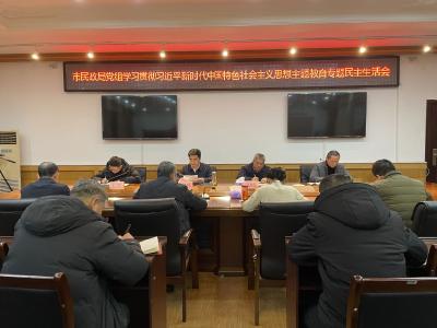 荆州市民政局党组召开主题教育专题民主生活会