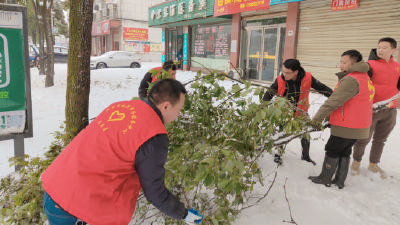 寒冬“志愿红” 除雪护安全——石首市机关事务服务中心组织开展除雪清障志愿