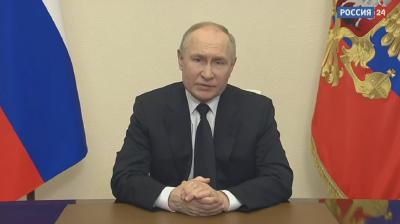 俄罗斯总统普京就恐怖袭击事件发表电视讲话 宣布3月24日为全国哀悼日