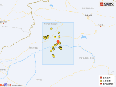 新疆库车，清晨地震