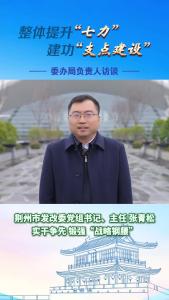 整体提升“七力” 建功“支点建设”·委办局负责人访谈——荆州市发改委党组书记、主任张青松：实干争先 锻强“战略钢腰