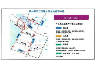 关于公开征集(园林路及江汉路片区单向循环方案》意见的通告