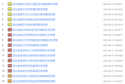 暴雨！大暴雨！特大暴雨！湖北连发预警