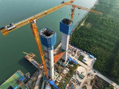 重点项目追踪丨荆州李埠长江公铁大桥进入主塔施工“黄金期”