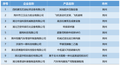 全省第3！荆州市48家企业新入选省级制造业单项冠军！