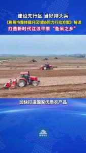 荆州市农业农村局党组成员 总经济师 邓芬：打造新时代江汉平原“鱼米之乡”
