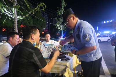 守护当“夏”，公安县警方开展夏夜治安巡查宣防统一行动