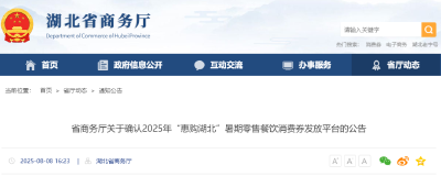湖北消费券发放平台确定