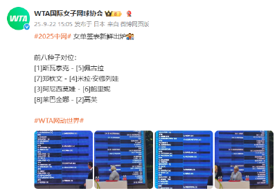 中网女单签表出炉：郑钦文伤愈重返赛场，有望八强对位俄罗斯新星