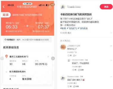 重庆飞卡塔尔航班滑行急刹中断起飞，旅客称疑似撞鸟，机场和航司回应