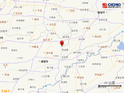 河南濮阳市清丰县发生2.4级地震 