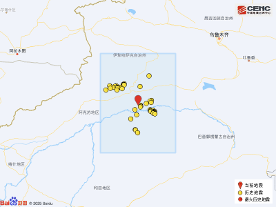 新疆阿克苏地区库车市发生3.1级地震
